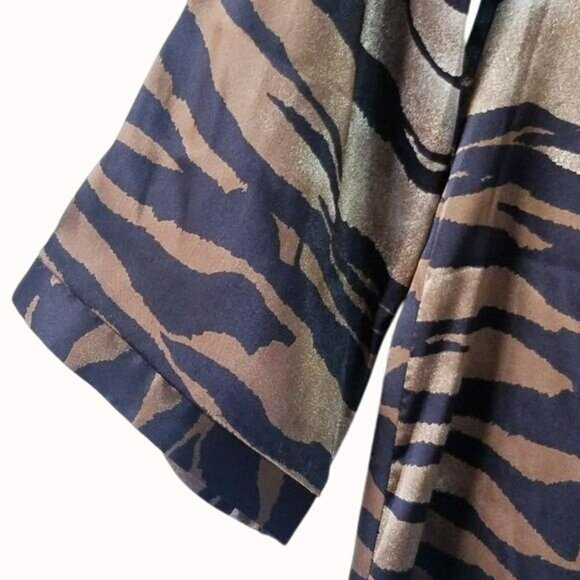 Chicos Animal Print Tunic Midi Dress Womens Size 0 Three Quarter Sleeves - Picture 4 of 4